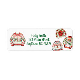 Lelijke kerst trui retour adres label