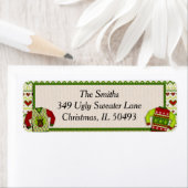 Lelijke kerst trui retour adres labels (Insitu)