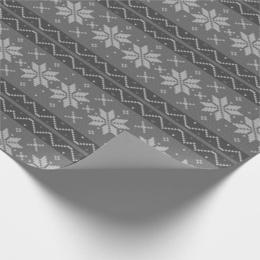 Lelijke kerst trui Scandinavisch gebreid gezellig  Cadeaupapier (Hoek)