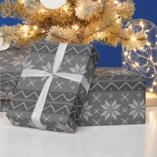 Lelijke kerst trui Scandinavisch gebreid gezellig  Cadeaupapier