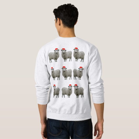 Lelijke kerst trui schapen (Achterkant volledig)