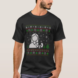 Lelijke kerst trui voor dialyse verpleegster Funny T-shirt
