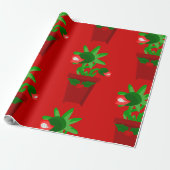 Lelijke kerst Venus Flytrap Holly Cadeaupapier (Uitgerold)