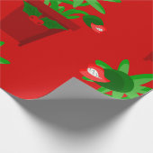 Lelijke kerst Venus Flytrap Holly Cadeaupapier (Hoek)