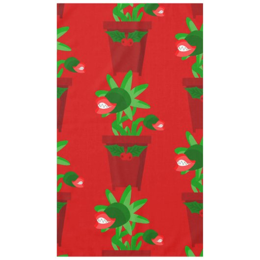 Lelijke kerst Venus Flytrap Holly Tafelkleed (Voorkant)