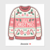 Lelijke Kerst Versleten Trui Feest Sticker (Vel)