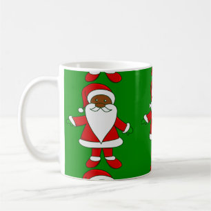lelijke kerst zwarte afrikaanse kerstman koffiemok
