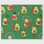 Lelijke Kerstavocado Santa Winter Cadeaupapier (Vlak)