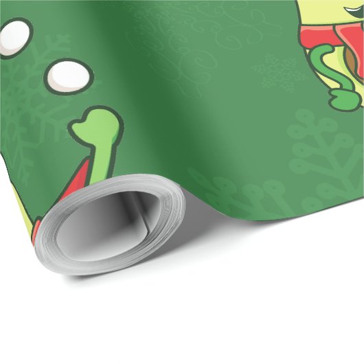 Lelijke Kerstavocado Santa Winter Cadeaupapier (Rol Hoek)