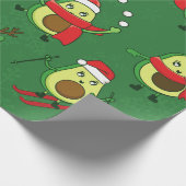Lelijke Kerstavocado Santa Winter Cadeaupapier (Hoek)