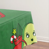 Lelijke Kerstavocado Santa Winter Tafelkleed (Voorbeeld)