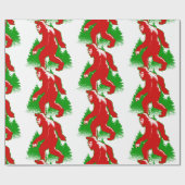 lelijke kerstbeker yeti cadeaupapier (Vlak)