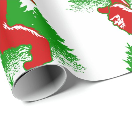 lelijke kerstbeker yeti cadeaupapier (Rol Hoek)