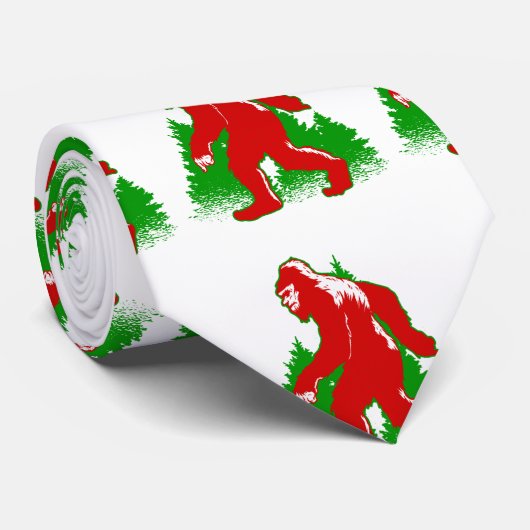 lelijke kerstbeker yeti stropdas (Opgerold)