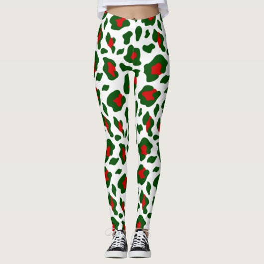 lelijke kerstblad leggings (Voorkant)