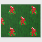 lelijke kerstbomen met grote voet yeti ' s cadeaupapier (Vlak)