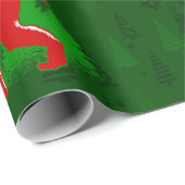 lelijke kerstbomen met grote voet yeti ' s cadeaupapier (Rol Hoek)