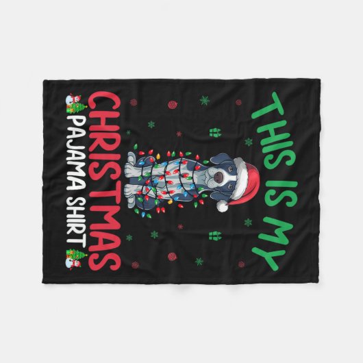 Lelijke kerstboom Kerstman Engels Pointer Dog Kers Fleece Deken (Voorkant (Horizontaal))