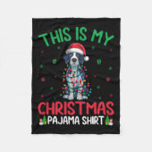 Lelijke kerstboom Kerstman Engels Pointer Dog Kers Fleece Deken (Voorkant)