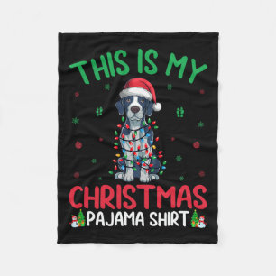 Lelijke kerstboom Kerstman Engels Pointer Dog Kers Fleece Deken