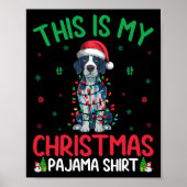 Lelijke kerstboom Kerstman Engels Pointer Dog Kers Poster (Voorkant)