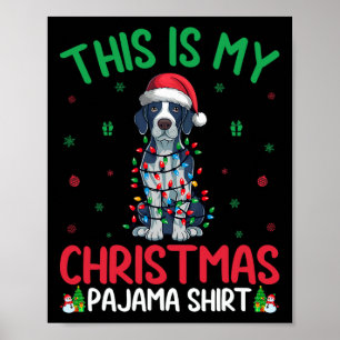 Lelijke kerstboom Kerstman Engels Pointer Dog Kers Poster