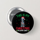 Lelijke kerstboom Kerstman Engels Pointer Dog Kers Ronde Button 5,7 Cm (Voorkant /achterkant)