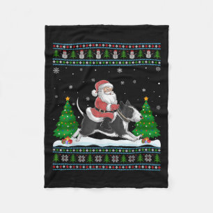Lelijke Kerstboom Kerstman Ridder Rat Terrier Hond Fleece Deken