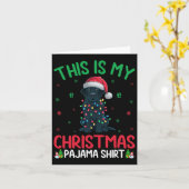 Lelijke kerstboom licht Santa Black Labrador Dog C Kaart (Gele Bloem)