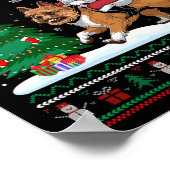 Lelijke kerstboom licht Santa Riding Brussels G Poster (Hoek)