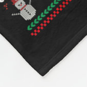 Lelijke kerstboom licht Santa Riding Bull Terri Fleece Deken (Hoek)