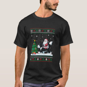 Lelijke kerstboom licht Santa Riding Speelgoed Fox T-shirt