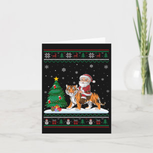 Lelijke Kerstboom Lights Kerstmis Santa Riding Ben Kaart