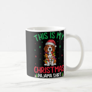 Lelijke Kerstboom Lights Santa Beagle Dog Christma Koffiemok