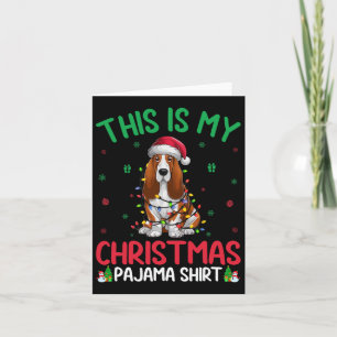 Lelijke kerstboom Lights Santa Bet Hound Dog Kerst Kaart