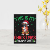 Lelijke Kerstboom Lights Santa Boxer Dog Christmas Kaart (Gele Bloem)