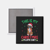 Lelijke Kerstboom Lights Santa Boxer Dog Christmas Magneet (Voorkant / Achterkant)