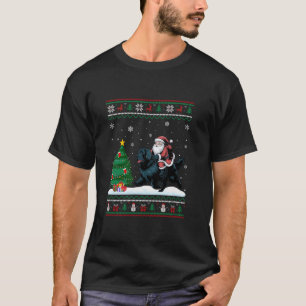 Lelijke Kerstboom Lights Santa Riding Newfoundland T-shirt