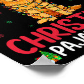 Lelijke kerstboom Santa Golden Retriever Dog Kerst Poster (Hoek)