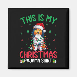 Lelijke kerstboom Santa Shetland herdershond Kerst Magneet