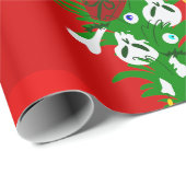 lelijke kerstboom schedel kist cadeaupapier (Rol Hoek)