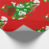 lelijke kerstboom schedel kist cadeaupapier (Hoek)