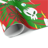 lelijke kerstboom schedel kist cadeaupapier (Rol Hoek)