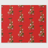 lelijke kerstboom schedelvleermuis cadeaupapier (Vlak)