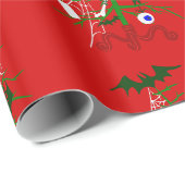 lelijke kerstboom schedelvleermuis cadeaupapier (Rol Hoek)