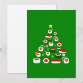 lelijke kerstboom sushi feestdagenkaart (Voorkant / Achterkant)