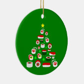 lelijke kerstboom sushi keramisch ornament (Rechts)
