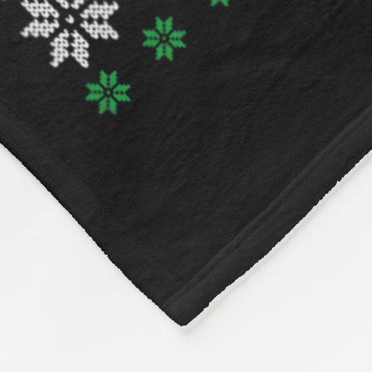 Lelijke kerstboom verlicht kerstmuts pinguïn vogel fleece deken (Hoek)