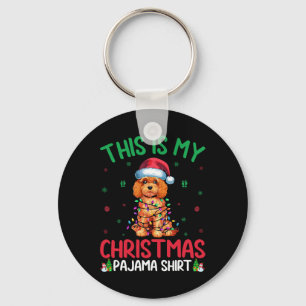 Lelijke kerstboom verlicht Santa Apollo Dog Christ Sleutelhanger