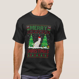 Lelijke Kerstboom Verlichting Laser Ogen Kat Lelij T-shirt
